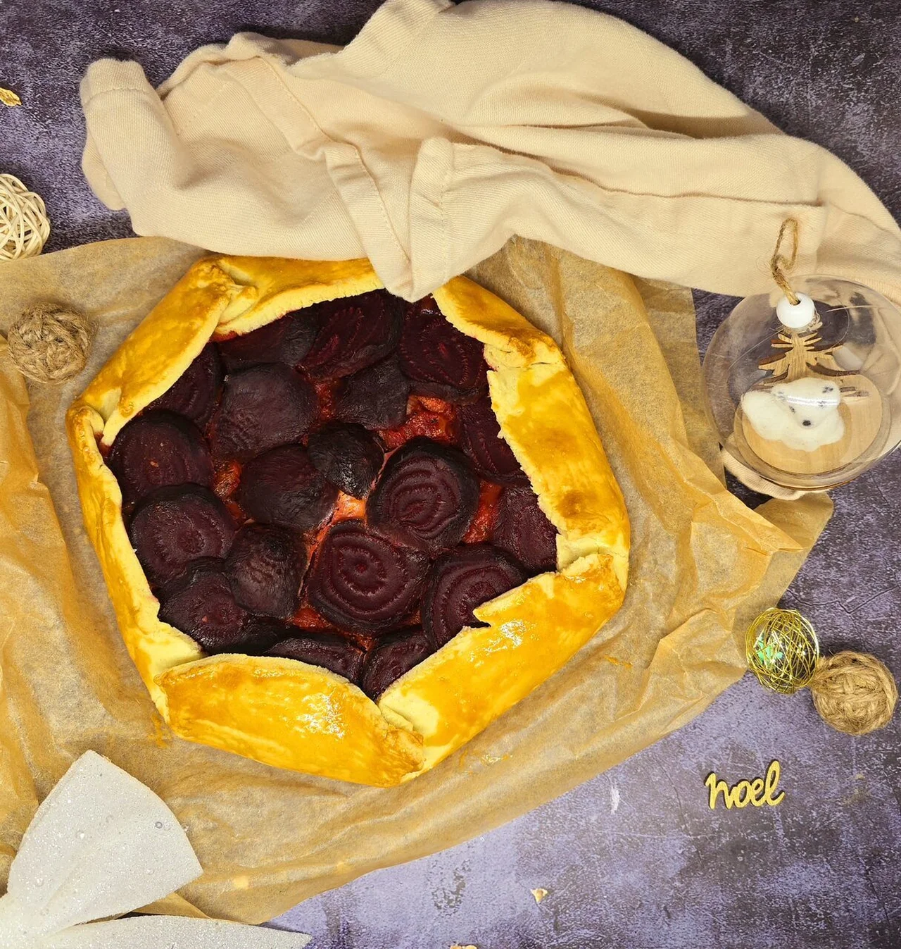 Tarte rustique à la betterave