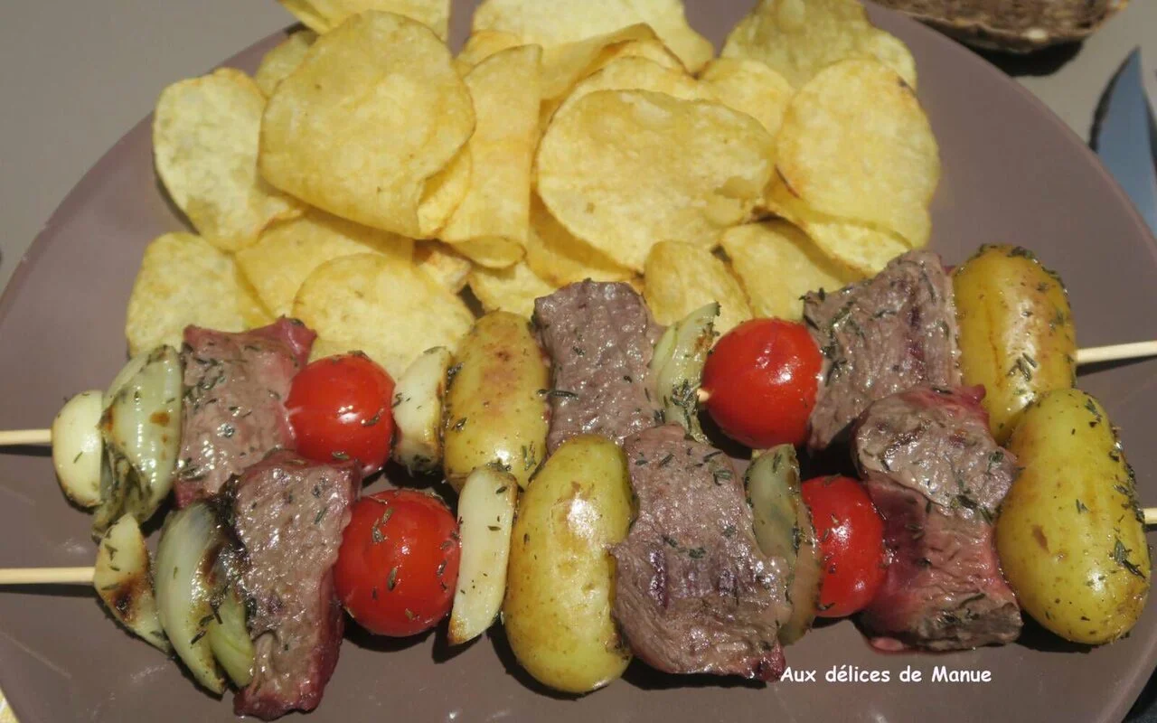 Brochettes de boeuf à la plancha