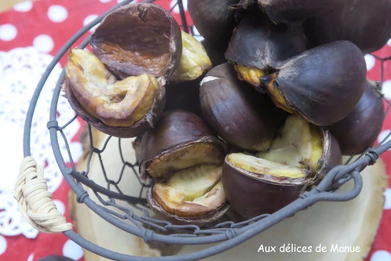 Châtaignes grillées à l'Airfryer ou au four