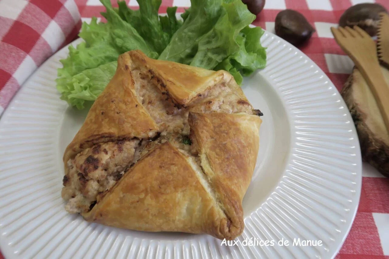 Feuilletés à la crème de jambon et champignons