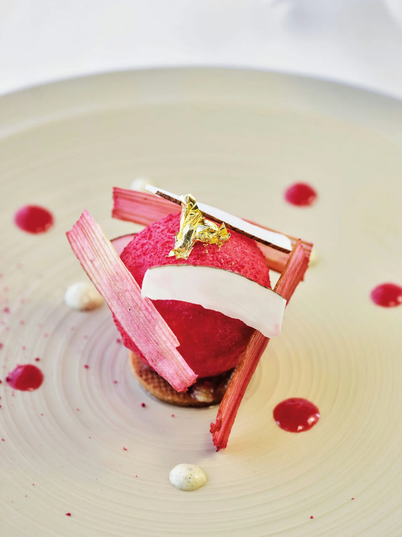 Fraise, rhubarbe et coco
