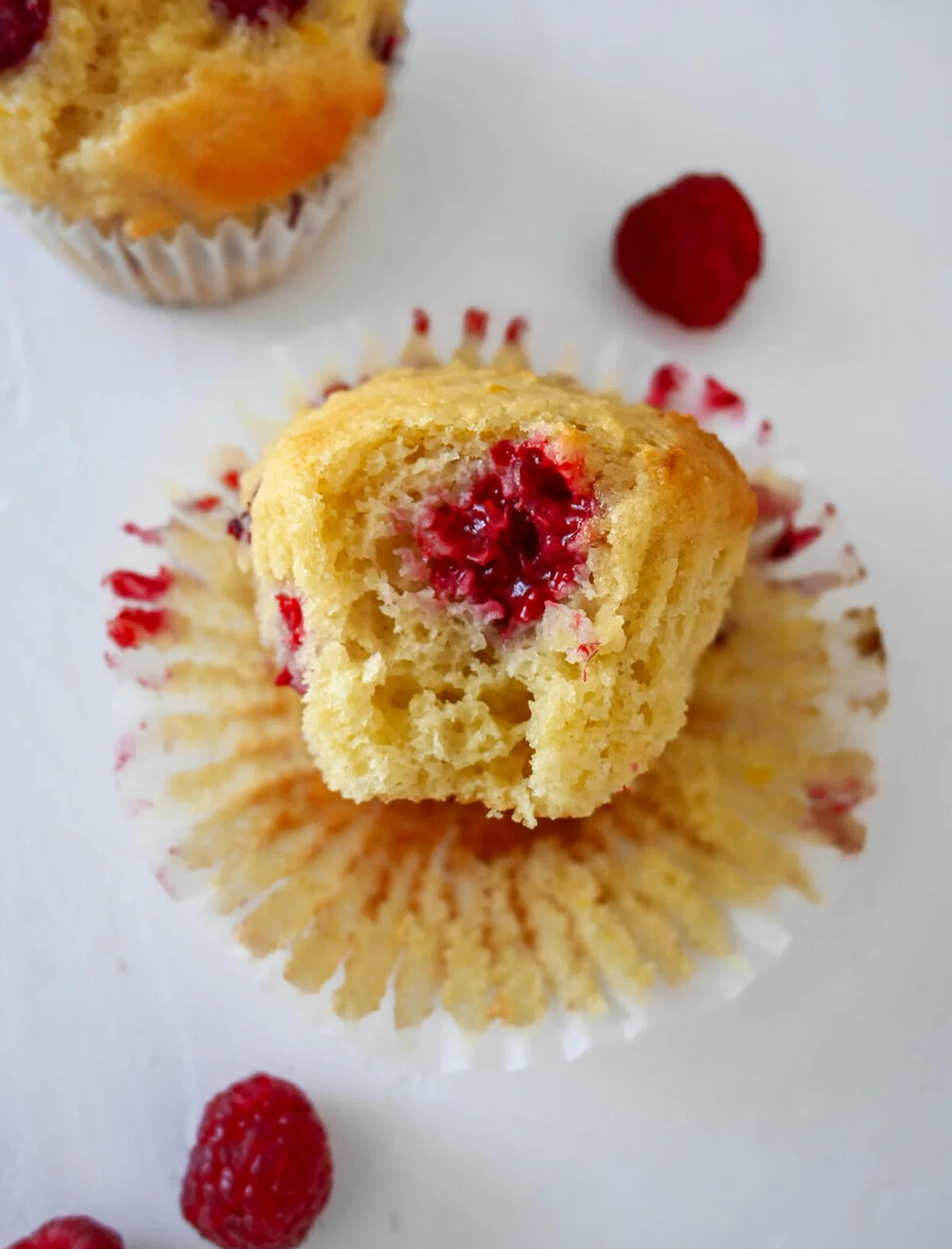 Muffins framboise citron