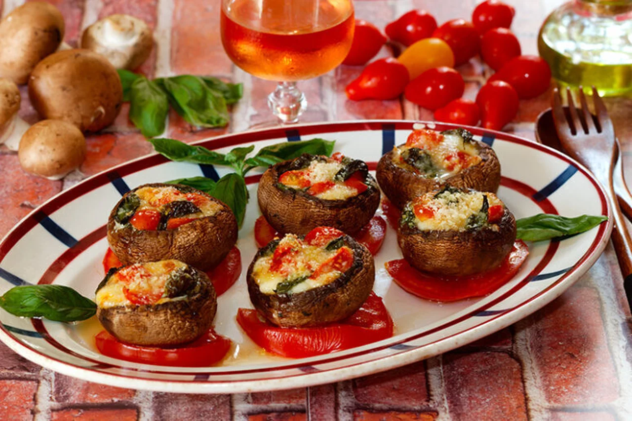 Champignons Portobello farcis