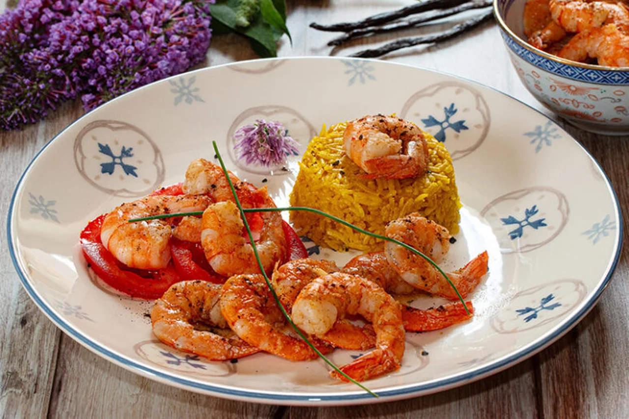 Crevettes à la vanille de Madagascar