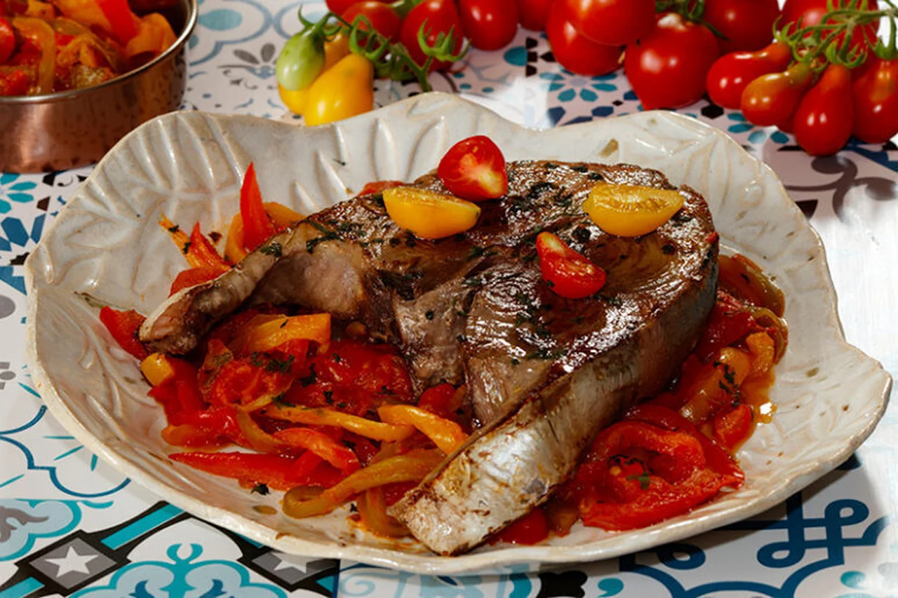 Darne de thonine et sa compotée provençale