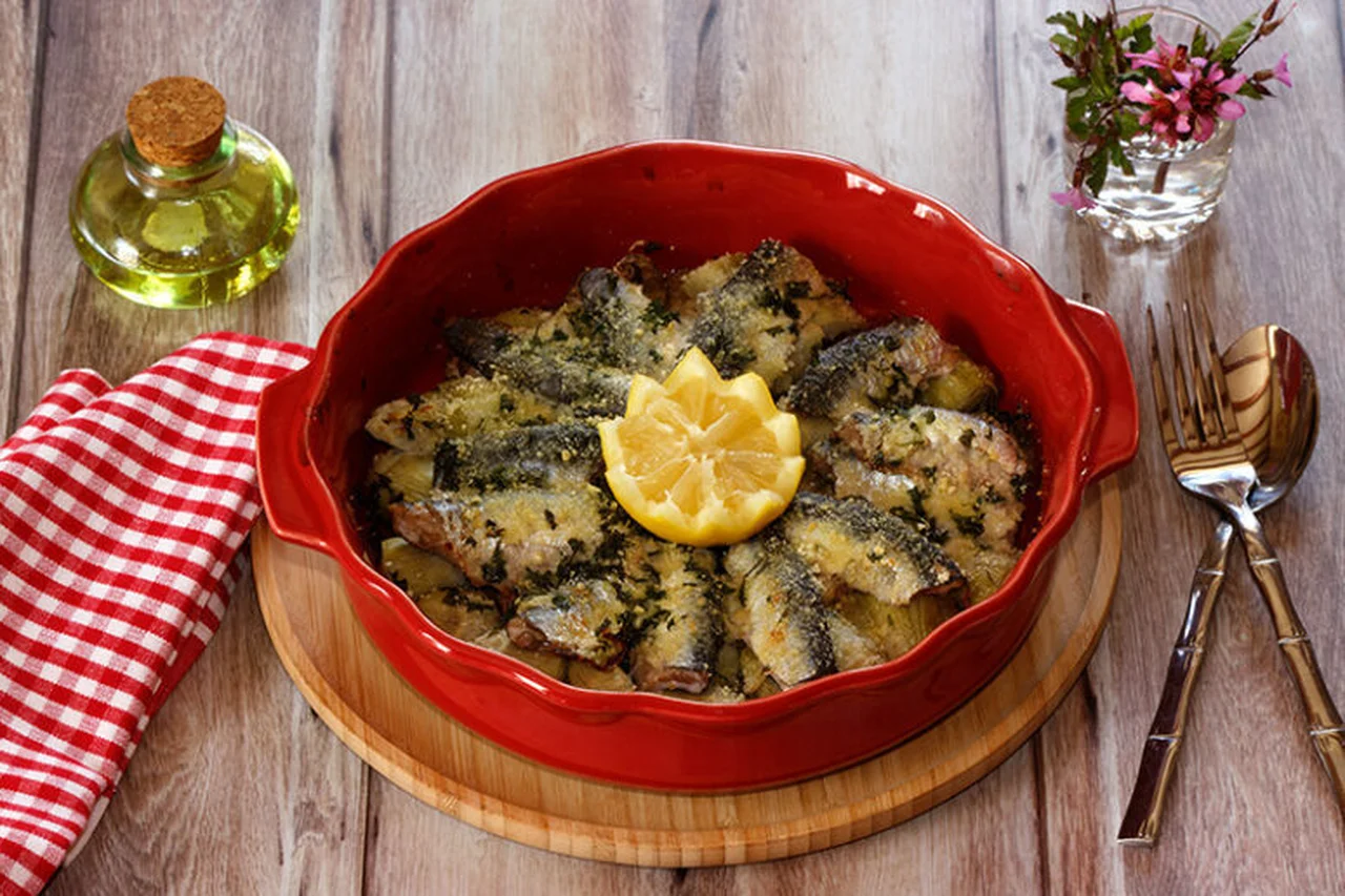 Gratin de sardines aux artichauts