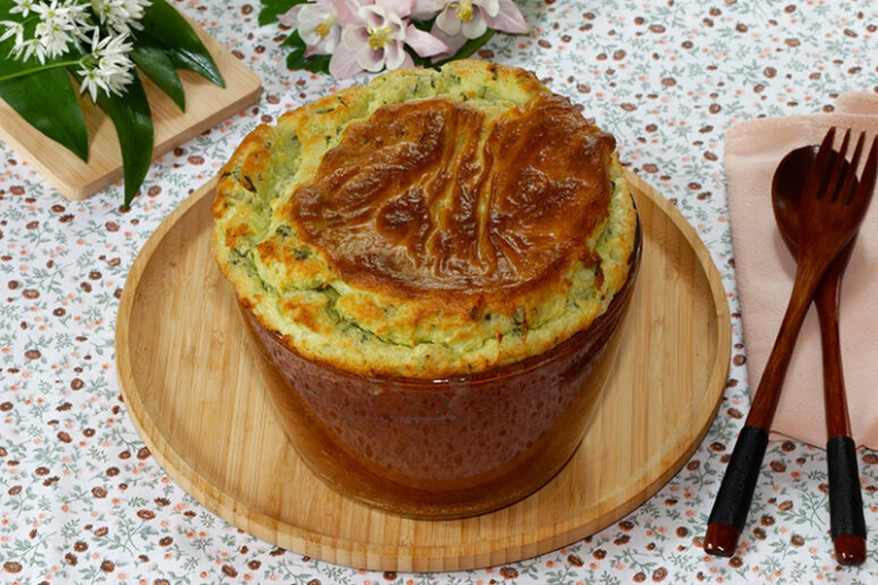 Soufflé à l'ail des ours et au Beaufort