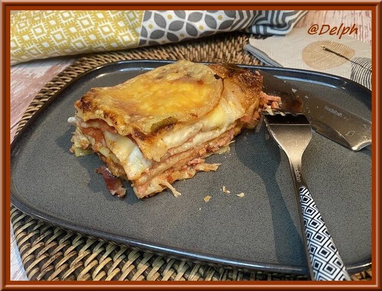 Lasagne au jambon et raclette