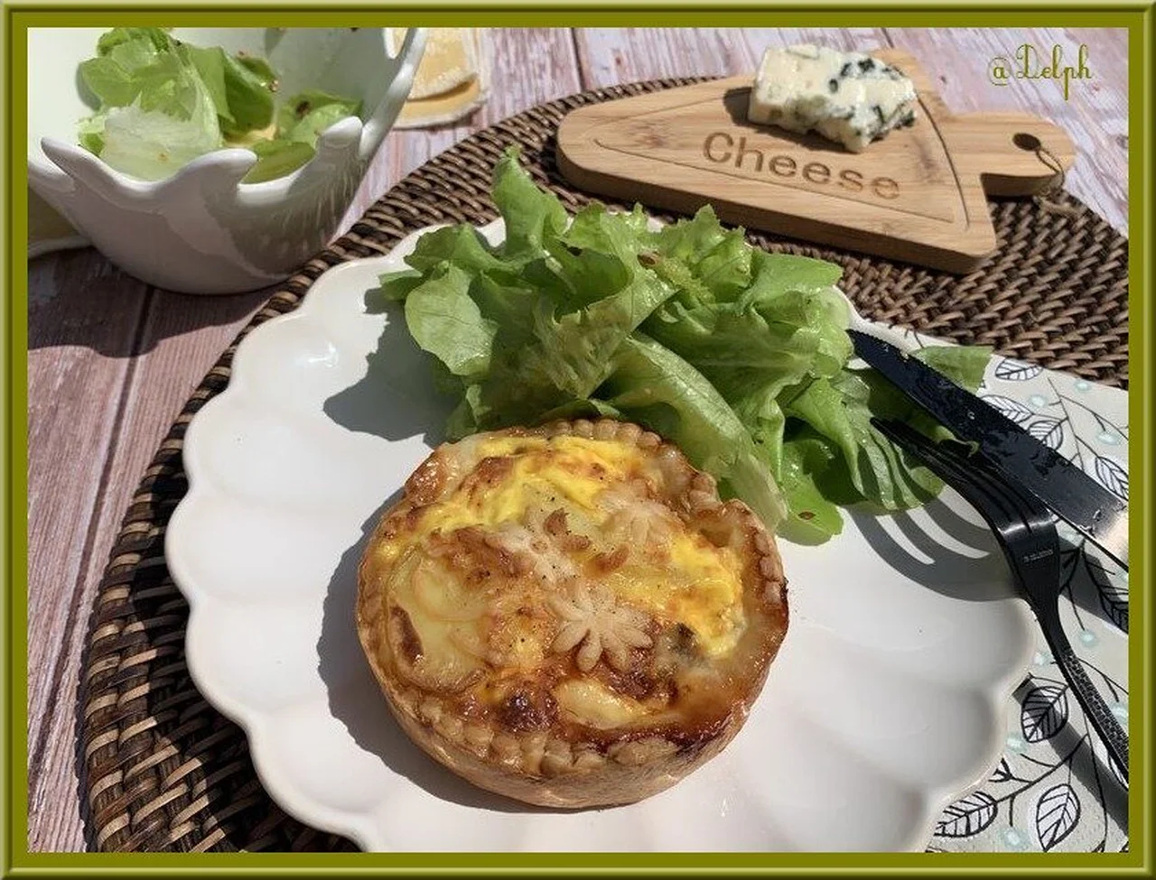 Tartelettes pommes de terre et roquefort