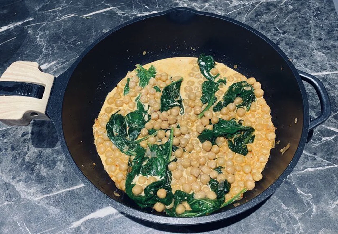 Curry de pois chiches aux épinards