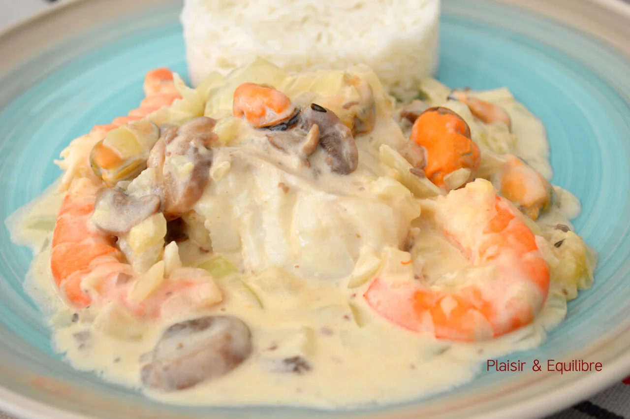 Dos de cabillaud sauce dieppoise