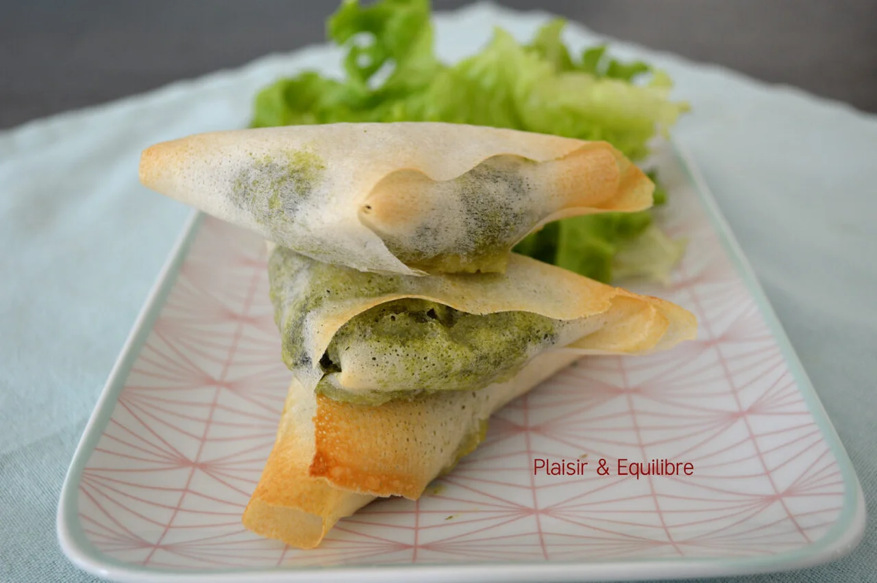 Samoussa aux épinards et à la feta
