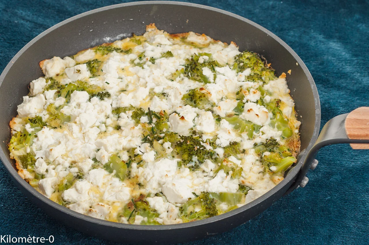 Frittata au brocoli et à la feta