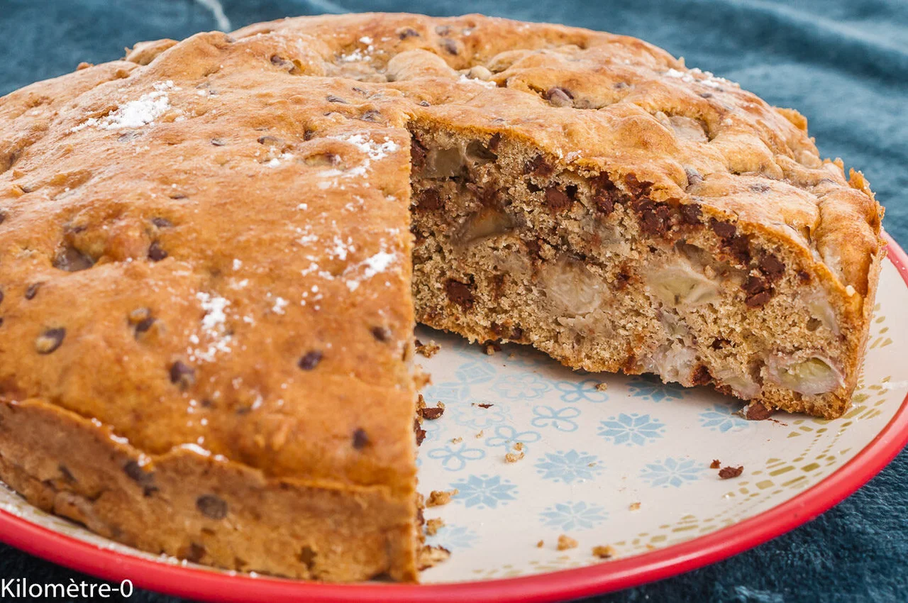 Gâteau fondant aux bananes et au chocolat
