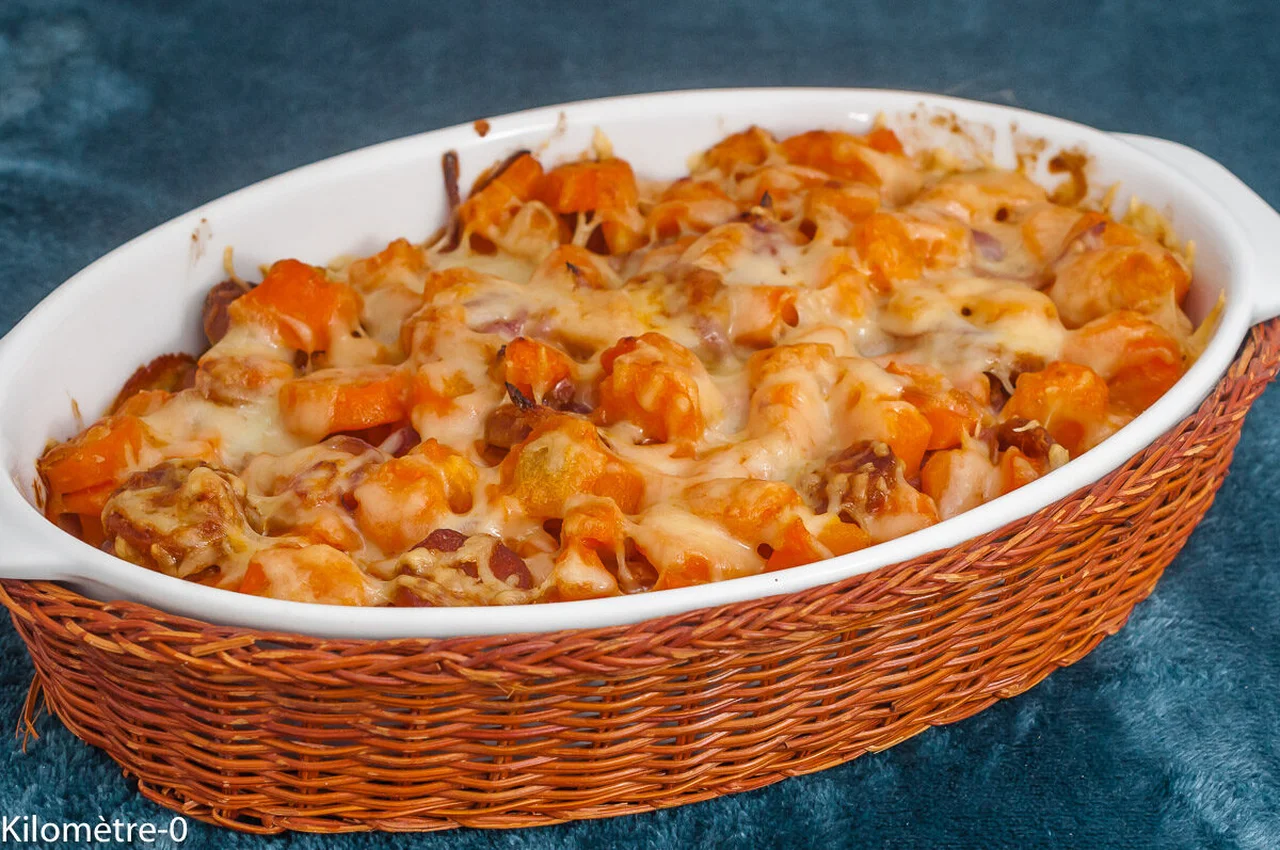 Gratin de carottes à la cancoillote et au chorizo