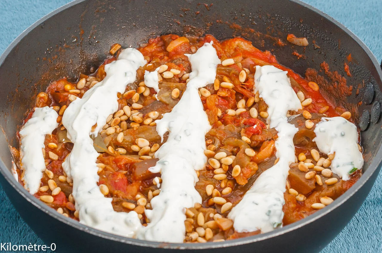 Mezze d'aubergines et de tomates