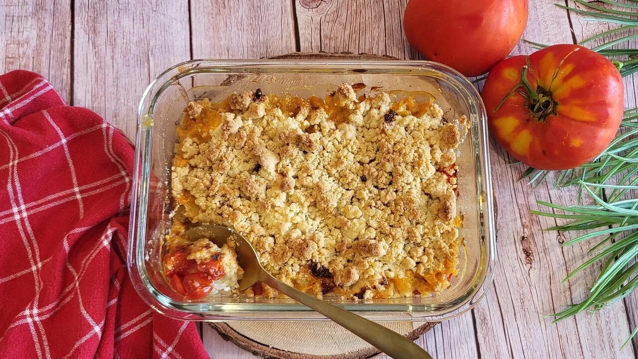 Crumble de tomates au chèvre
