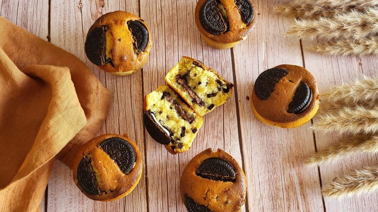 Muffins Oréos au cœur chocolat