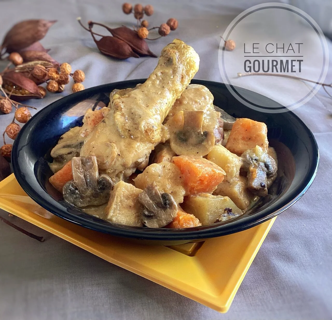 Poulet aux légumes d'automne