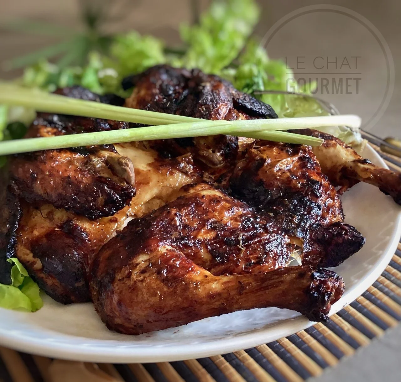 Poulet grillé à la citronnelle et au gingembre