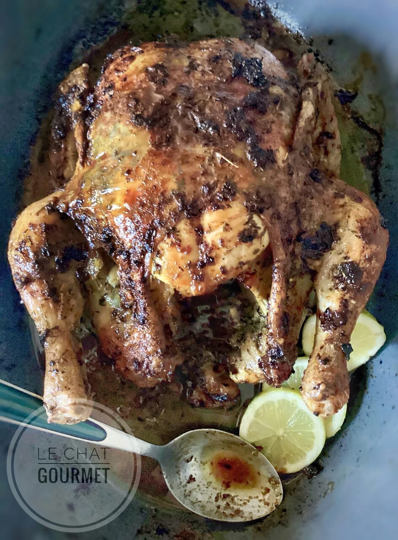 Poulet rôti de printemps au citron confit