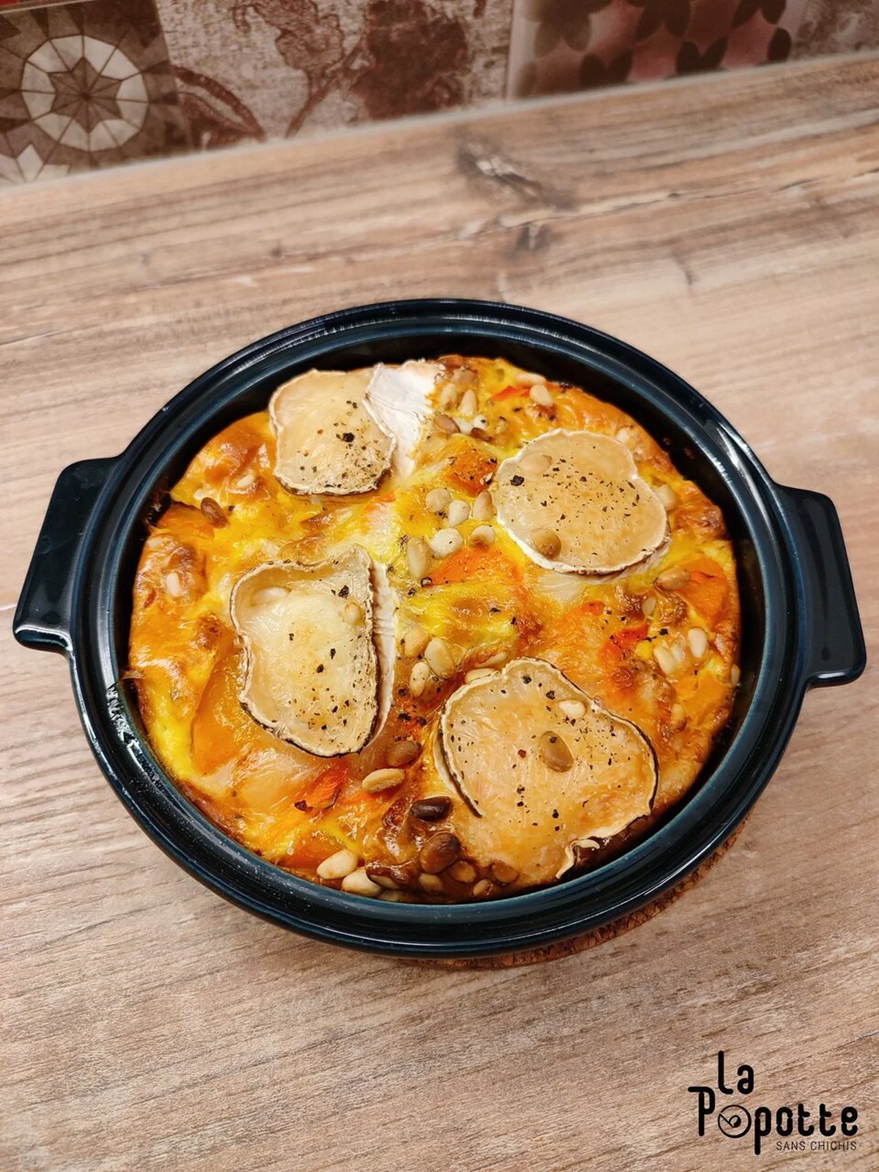 Clafoutis carotte, butternut, chèvre