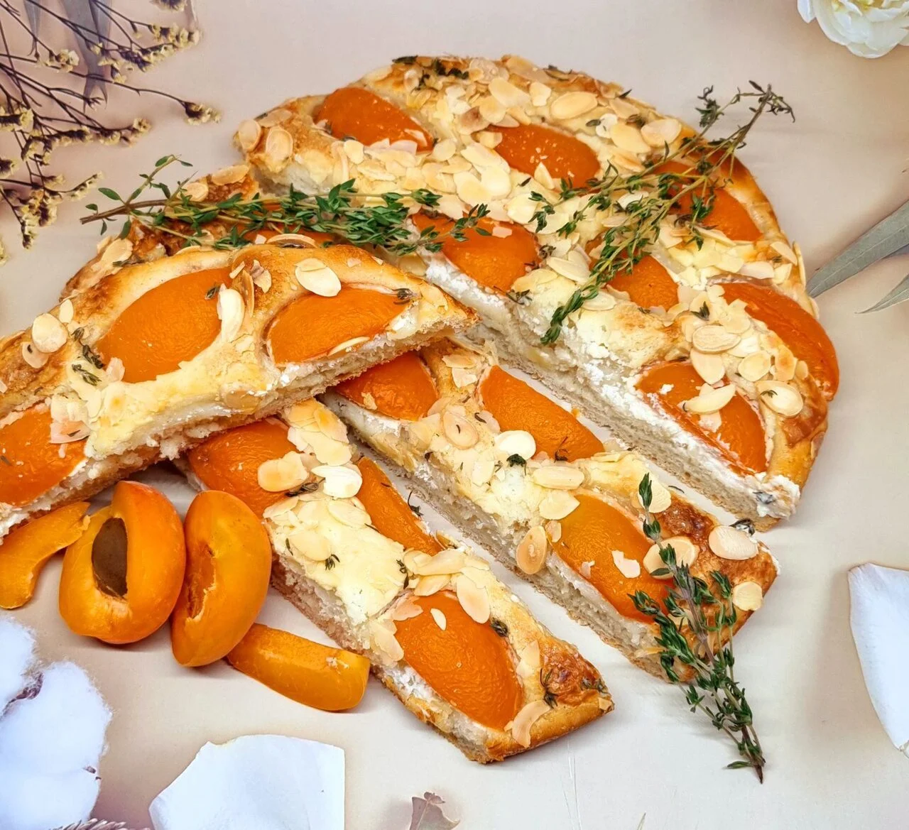 Focaccia aux abricots