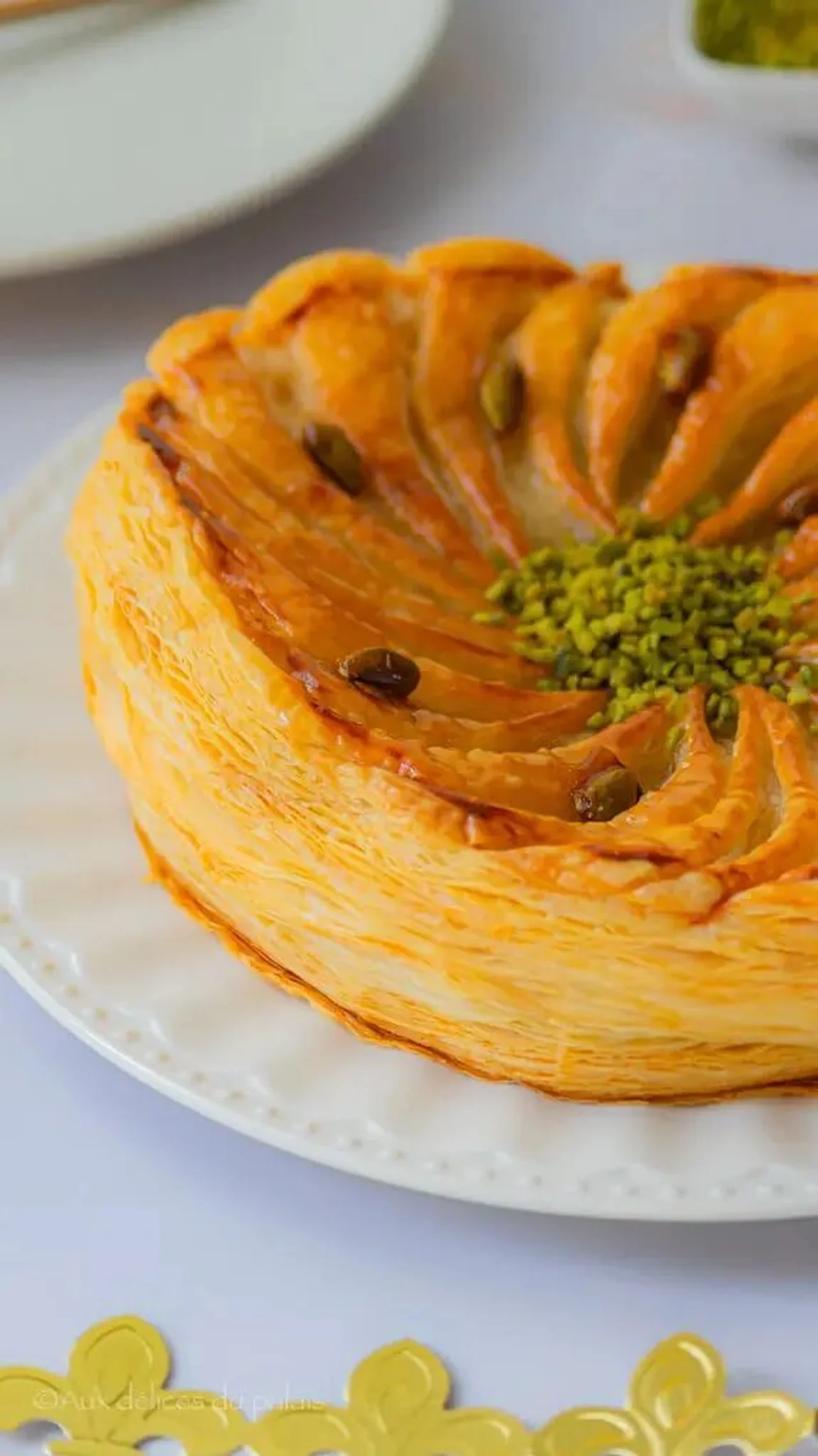Galette des rois pistache et fleur d'oranger