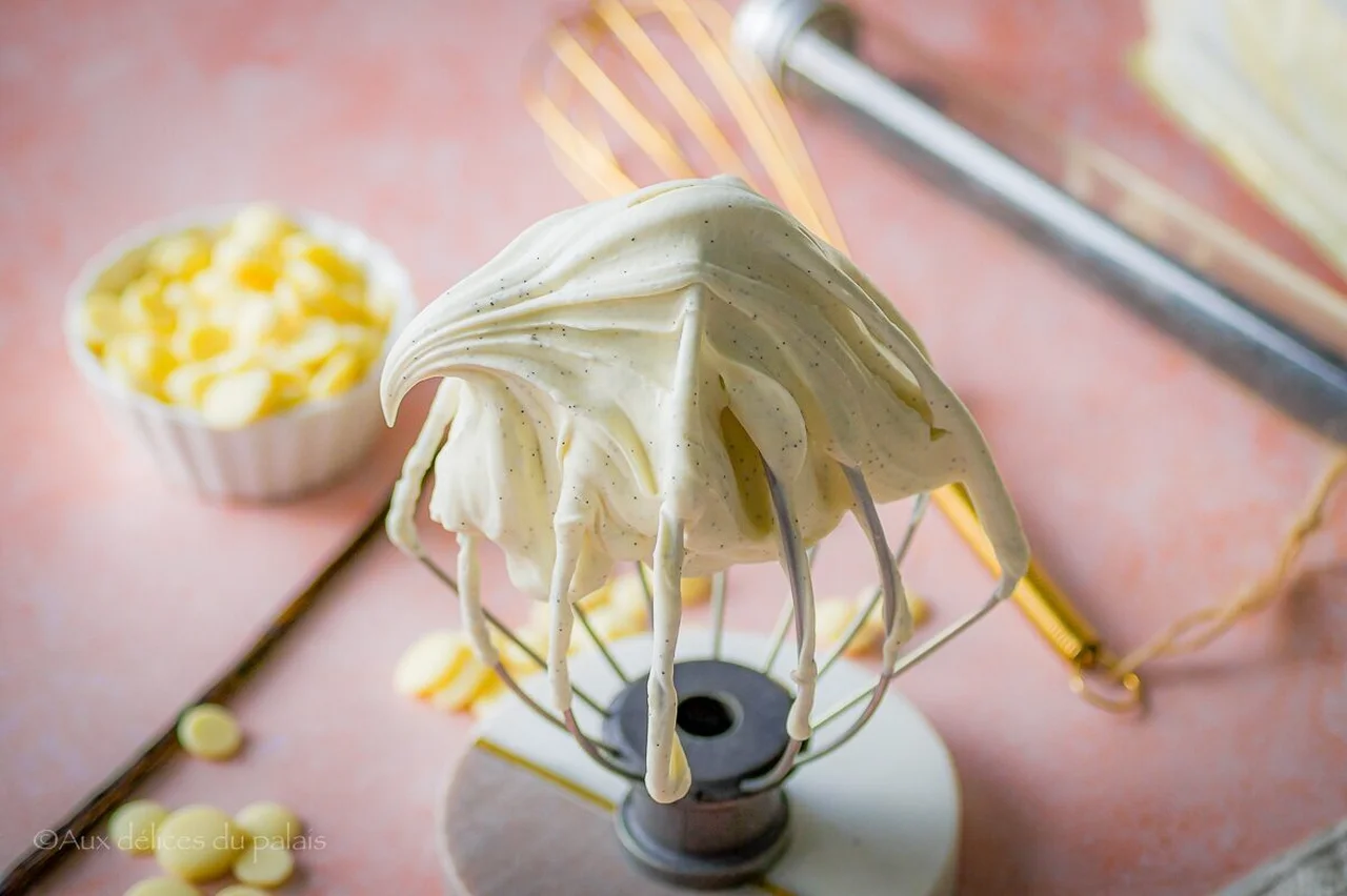 Ganache montée chocolat blanc et vanille