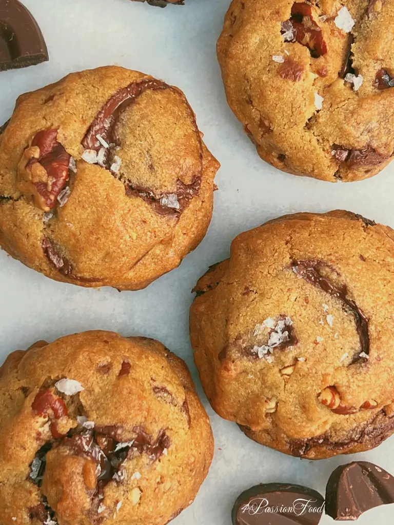 Cookies au chocolat, pécan et beurre noisette