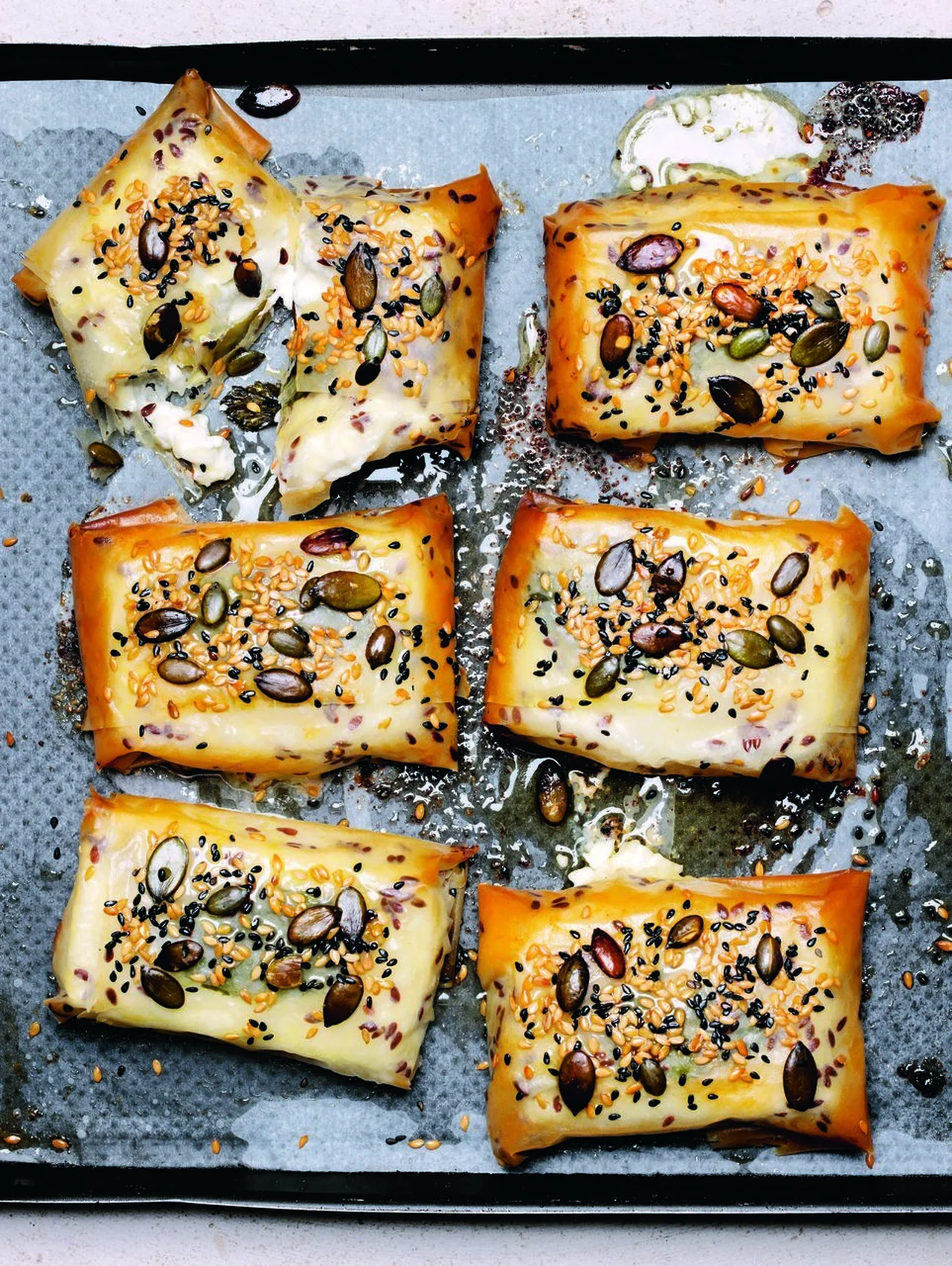 Feta en pâte à Filo et miel
