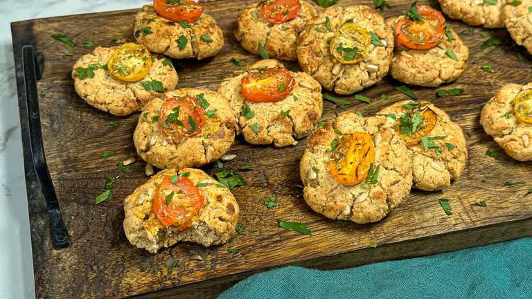 Cookies salés healthy aux tomates cerises