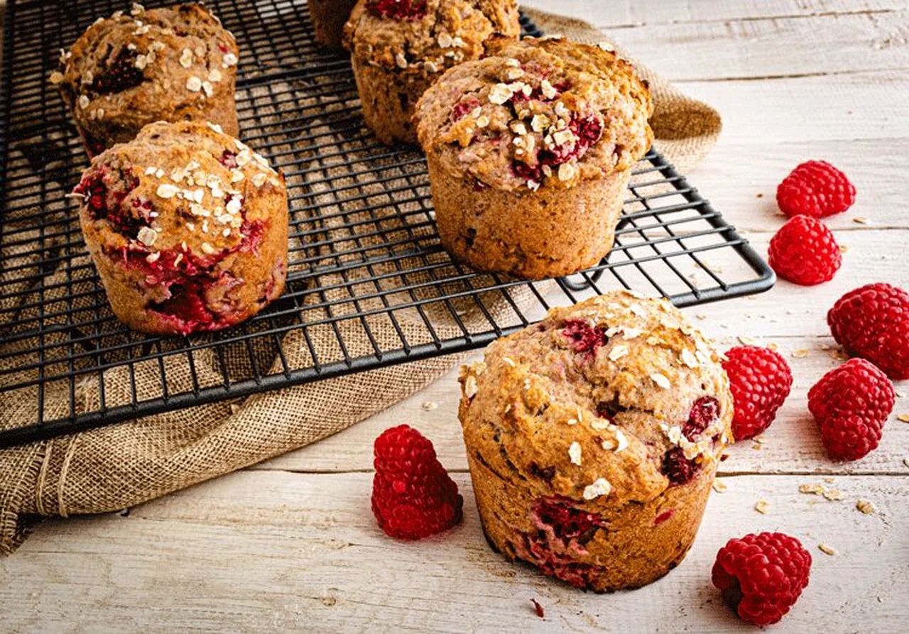 Muffins à la framboise healthy