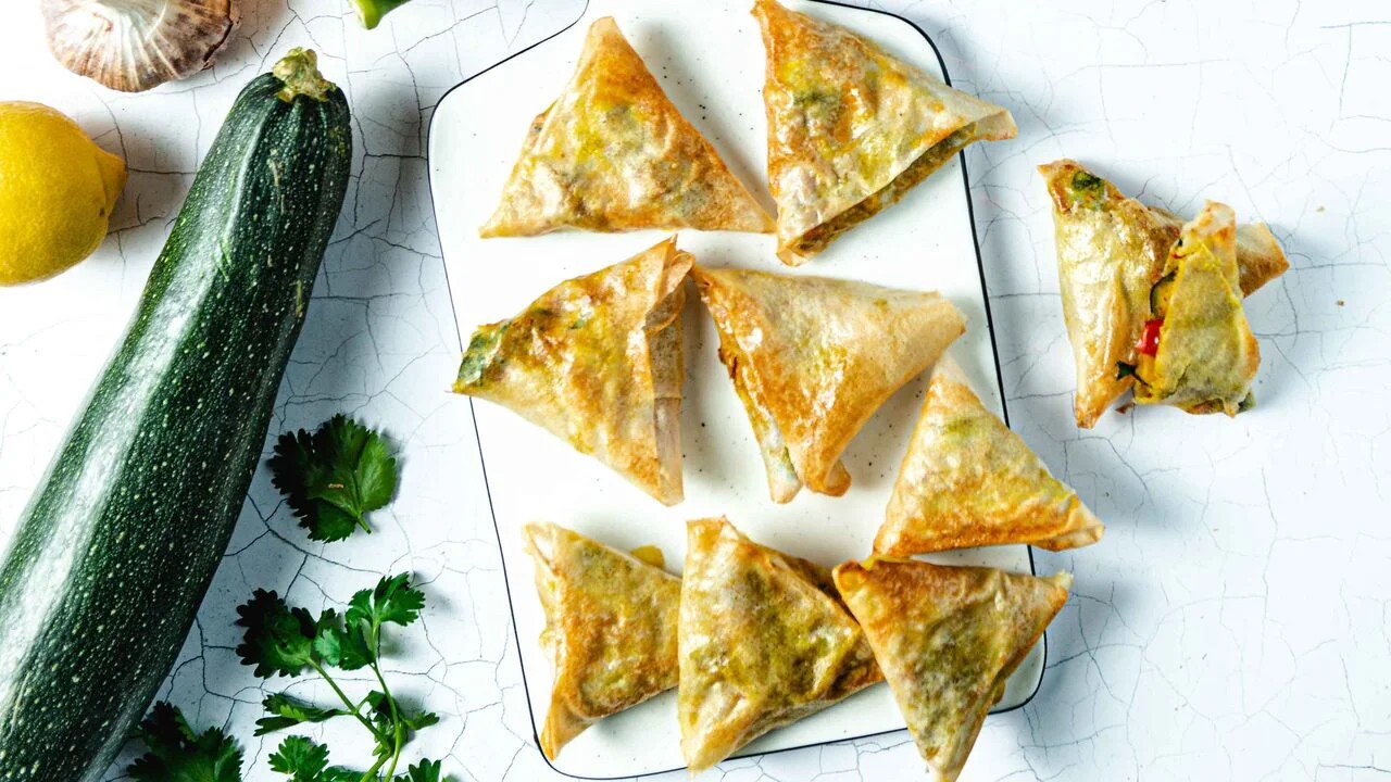 Samoussas courgette poivron