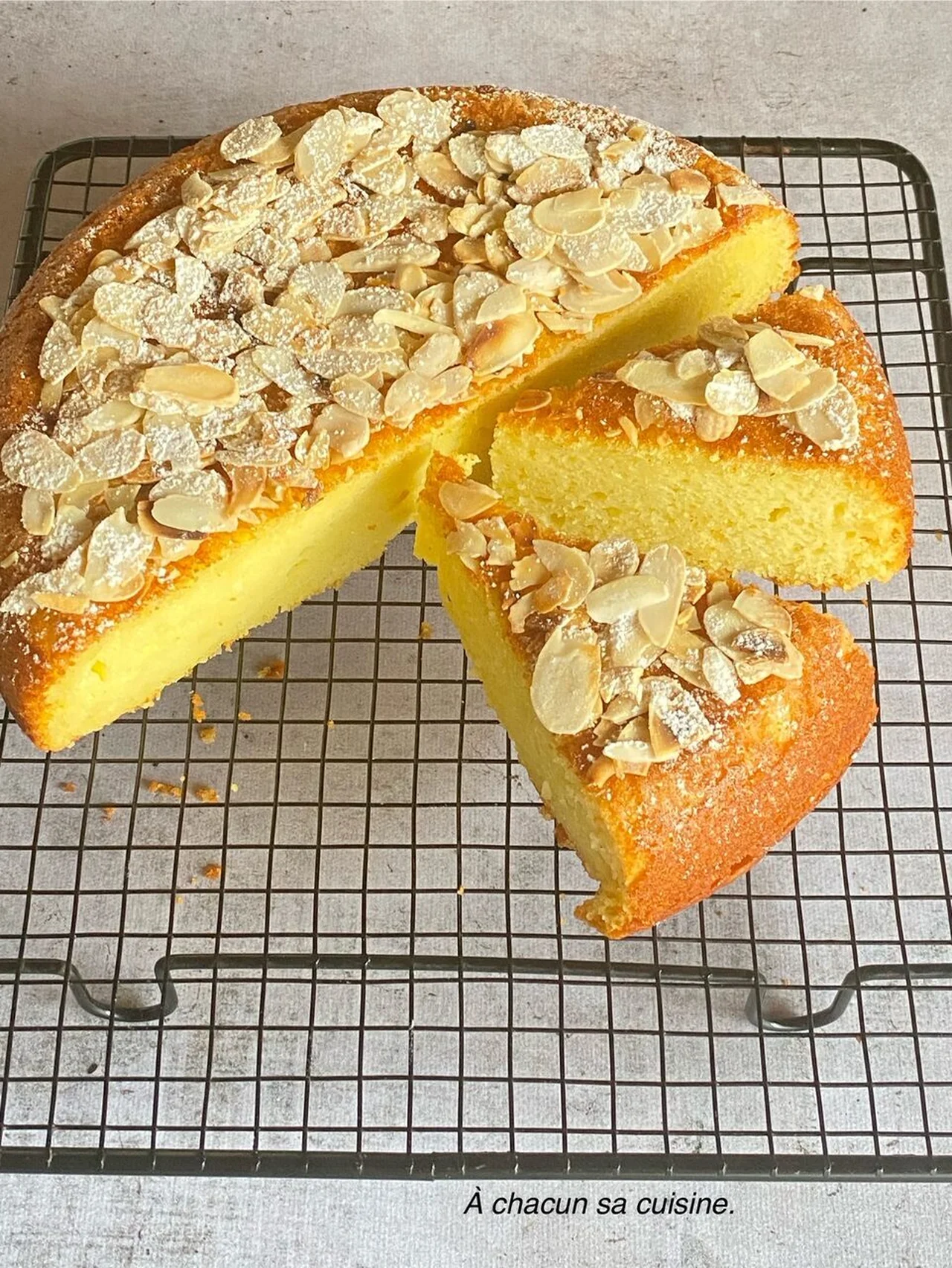 Gâteau italien ricotta, citron, amandes