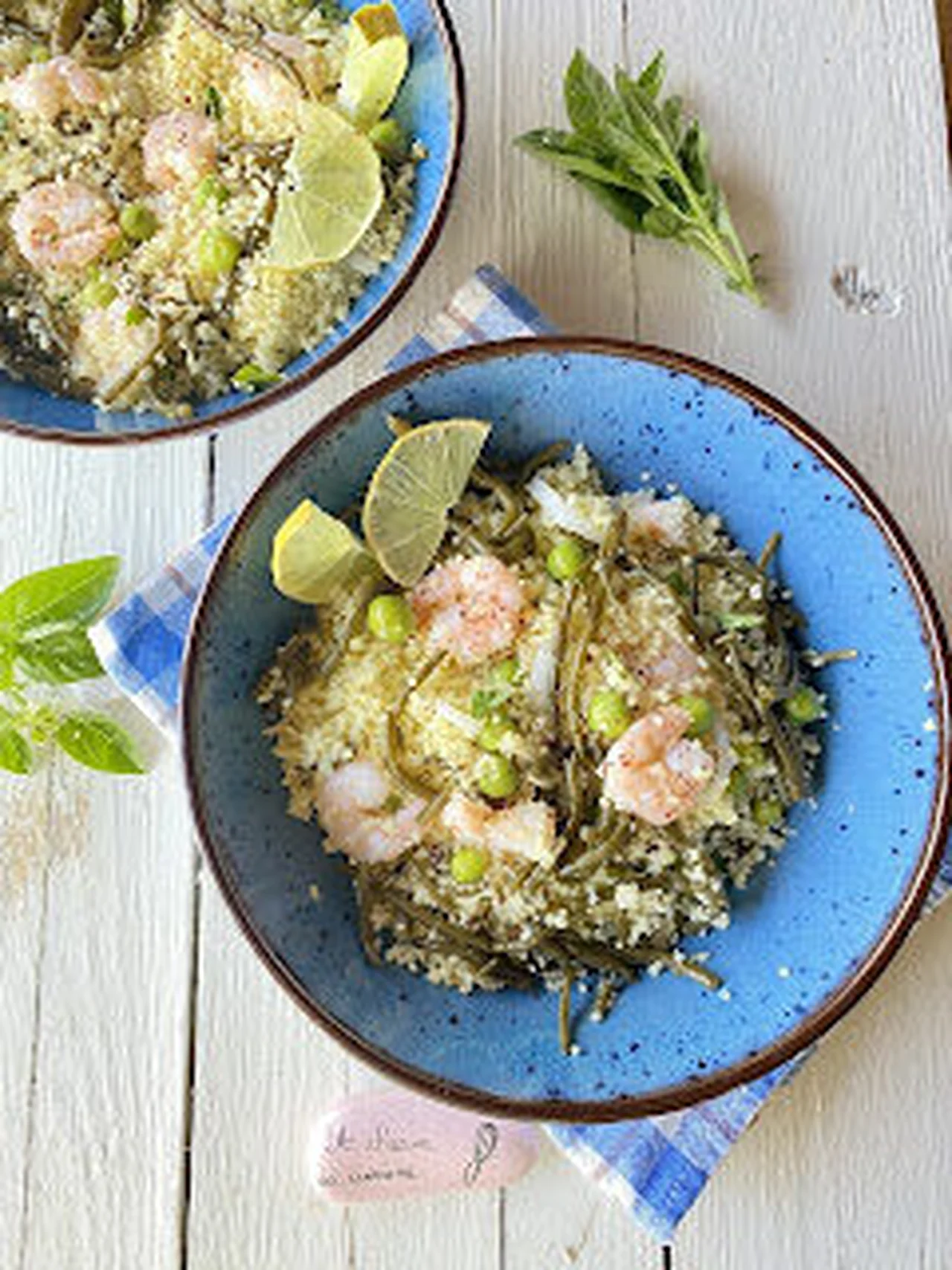 Taboulé aux crevettes et aux salicornes