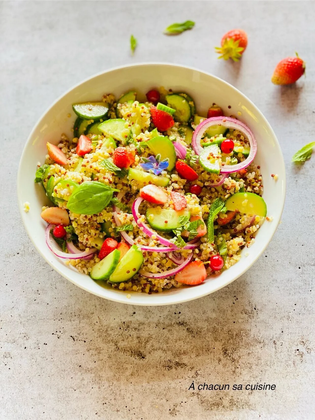 Taboulé de quinoa aux fraises