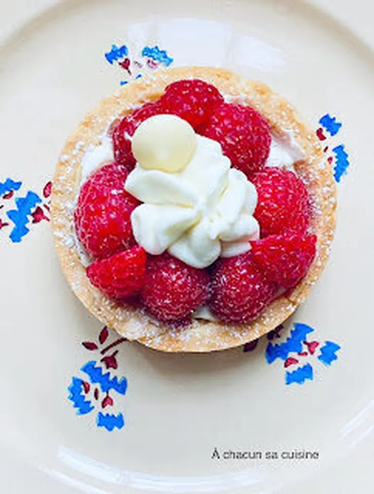 Tartelettes framboises crème citron verveine