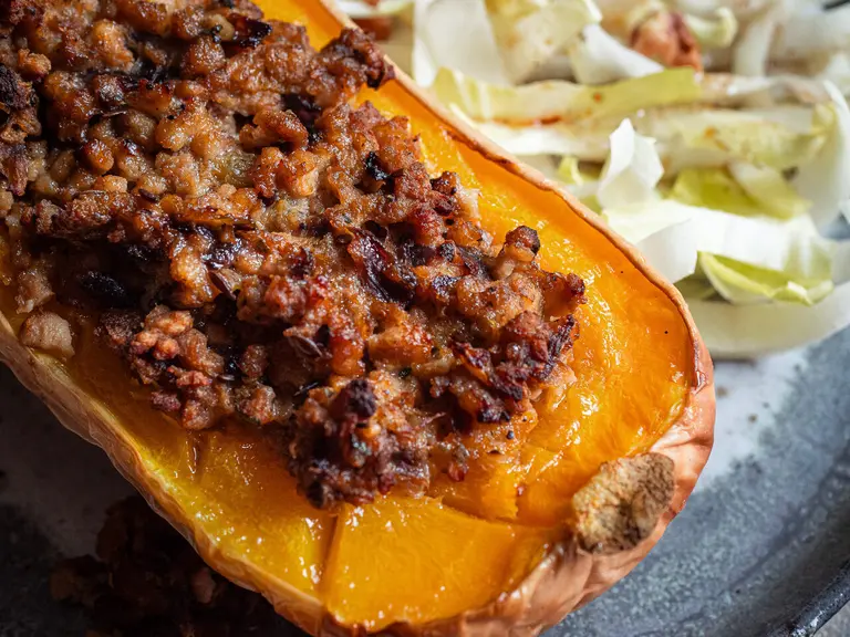 Butternut farci vegan