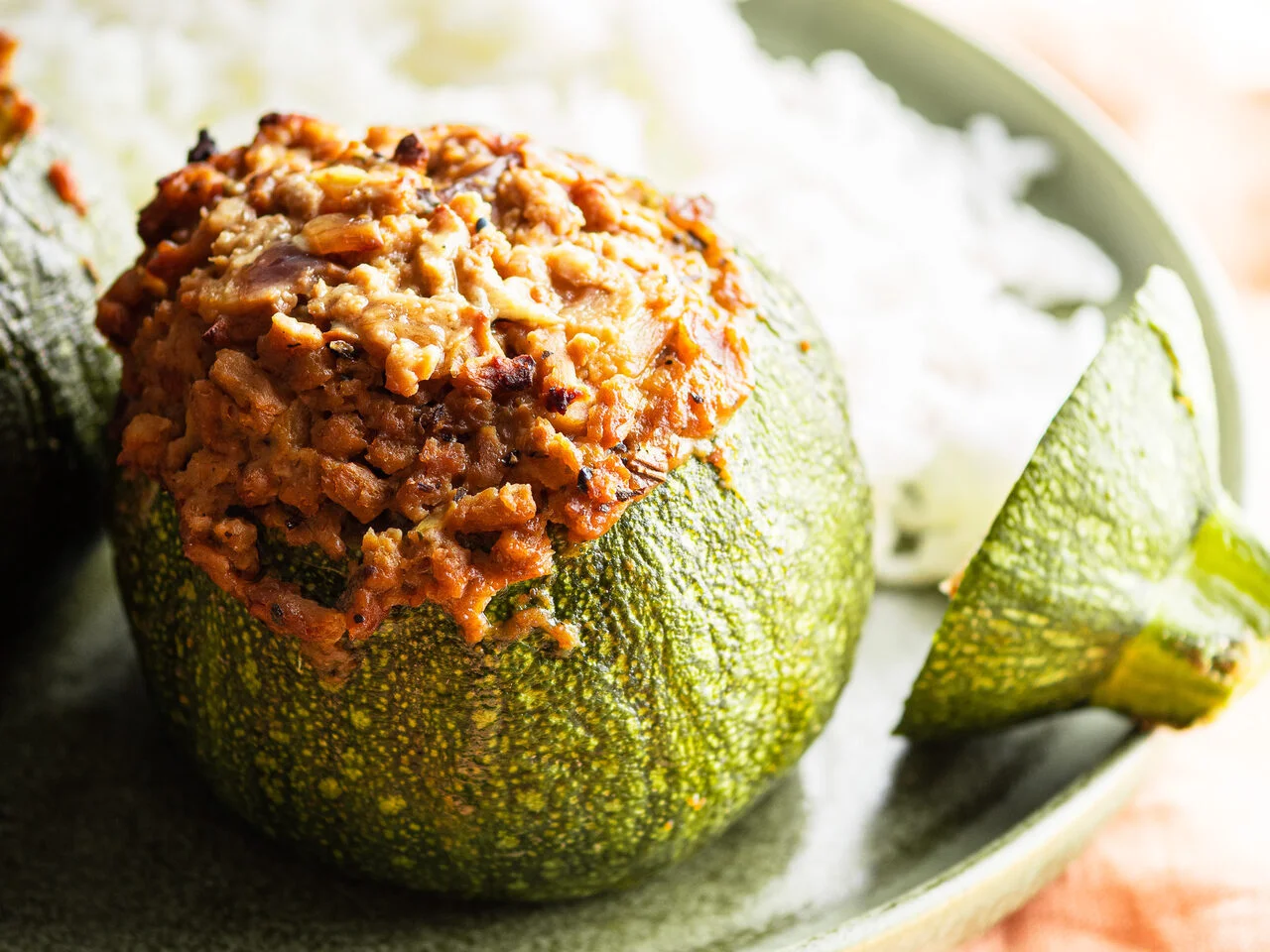 Courgettes farcies vegan
