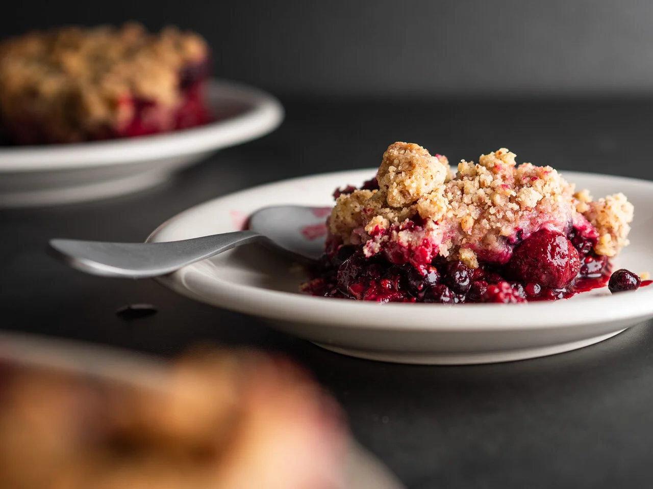 Crumble vegan aux fruits rouges