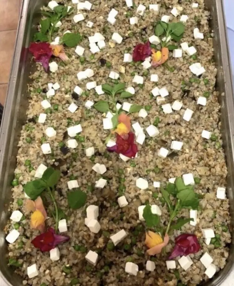 Ragoût aubergine, sarrasin et pois
