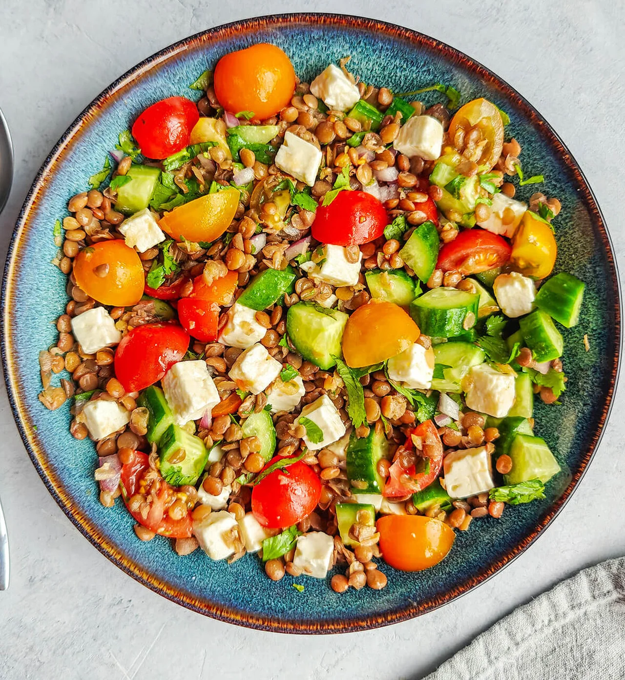 Salade de lentilles à la méditerranéenne