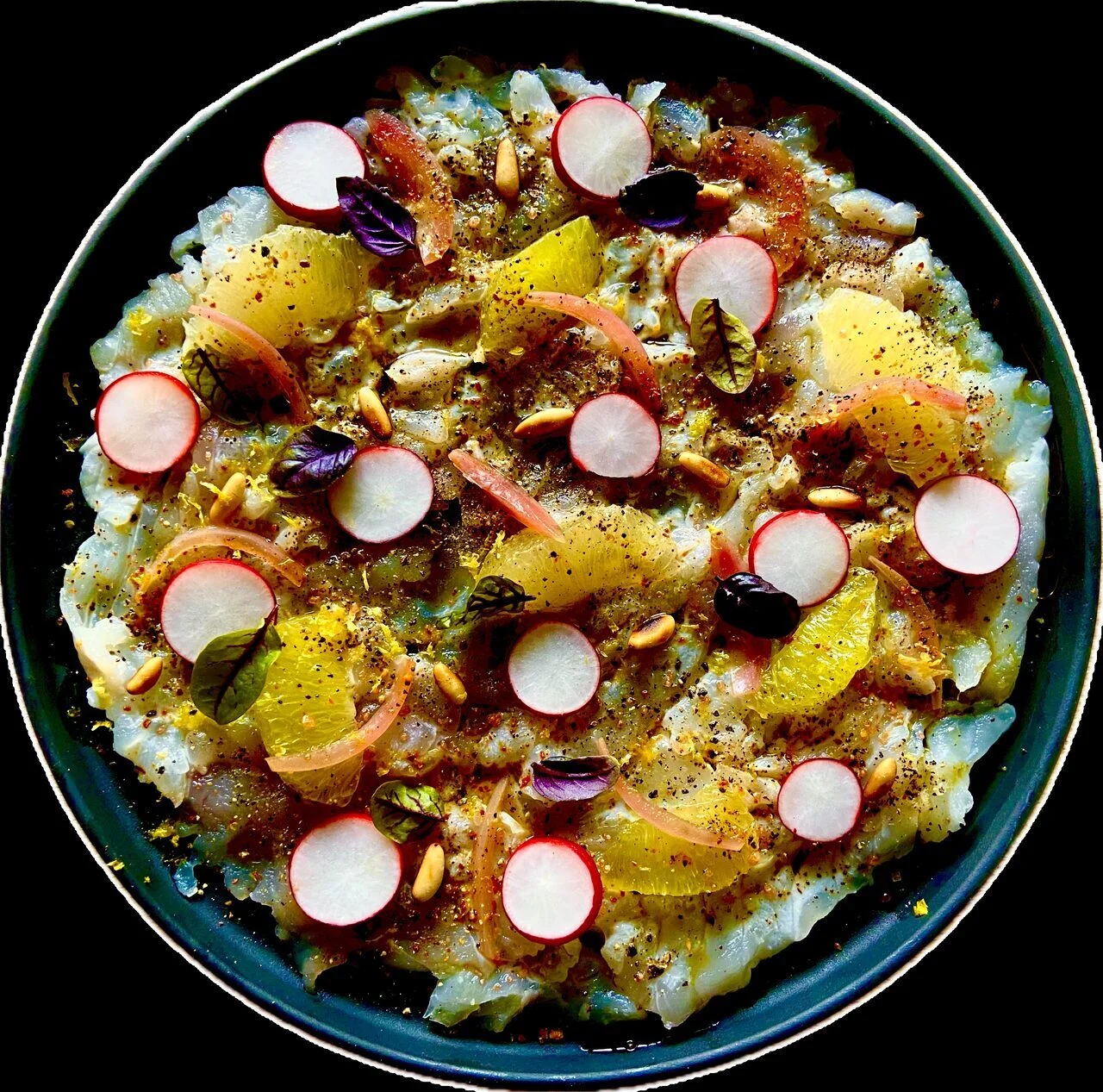 Carpaccio de daurade aux agrumes