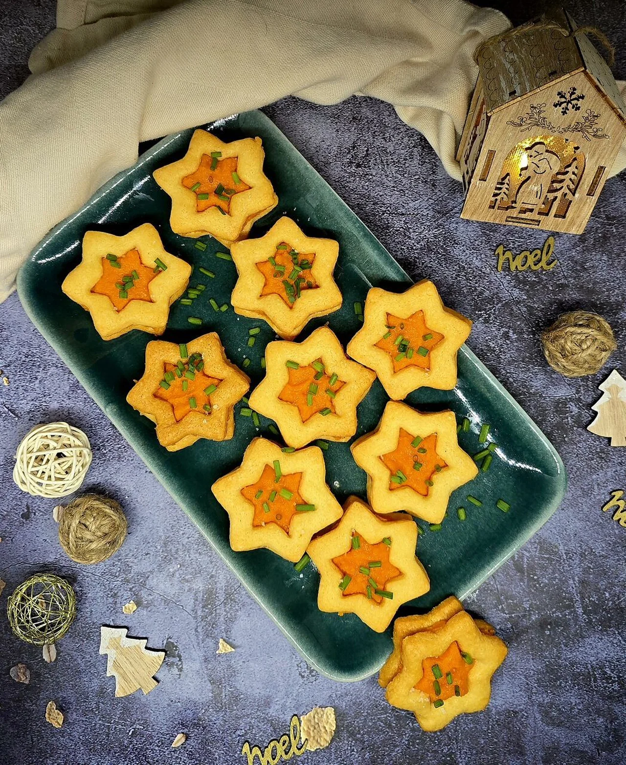 Sablés parmesan et purée de carottes