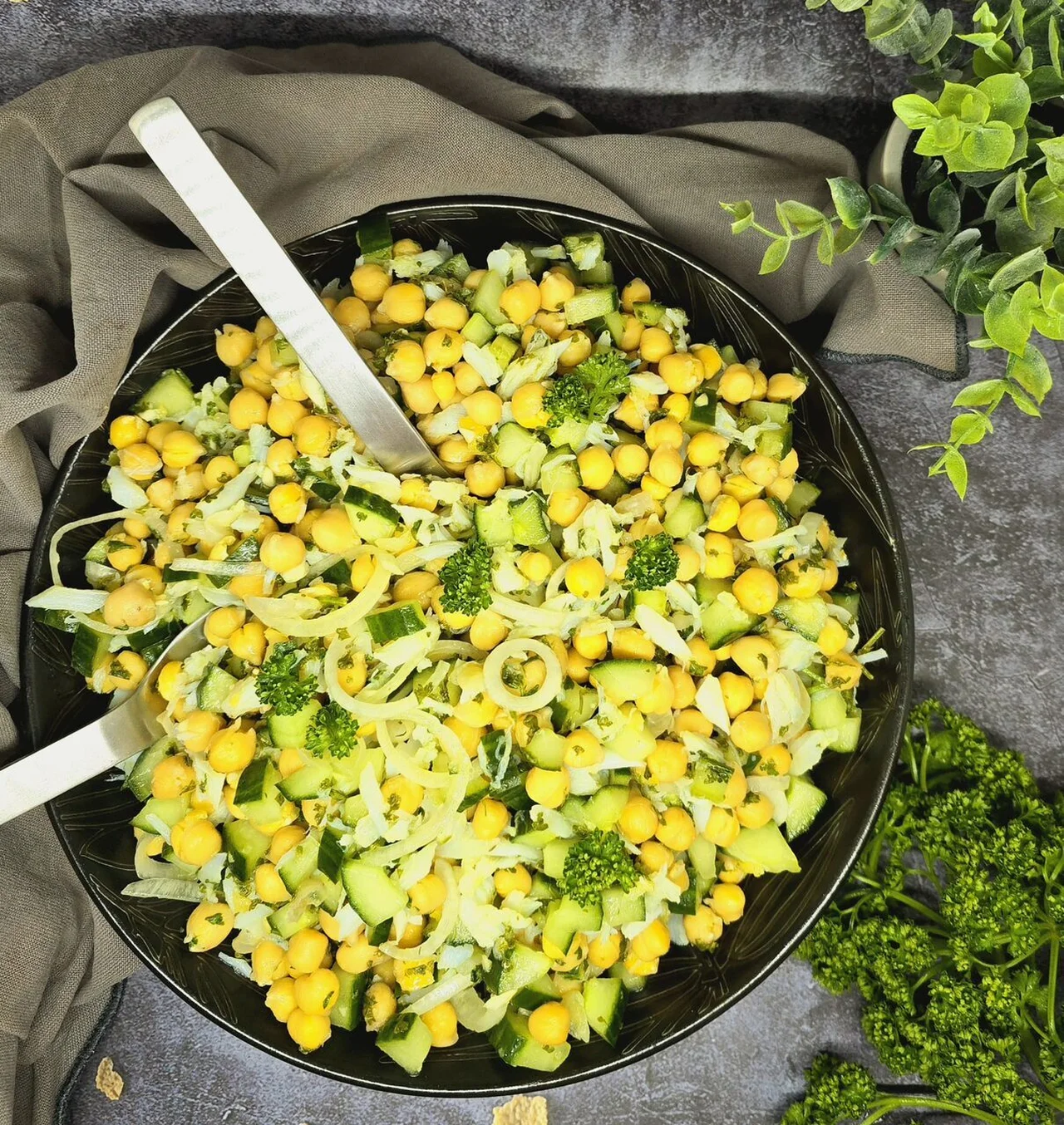 Salade de pois chiches à la morue