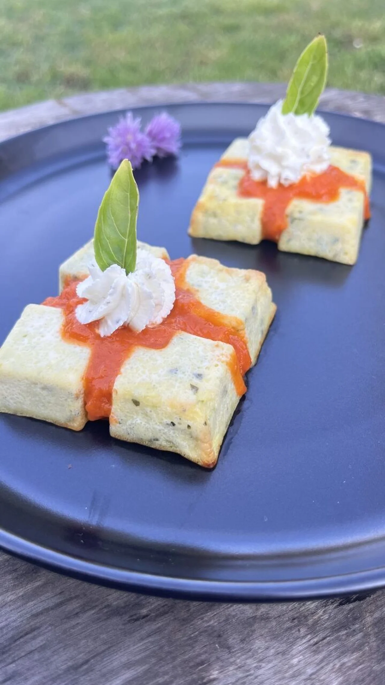Carrés gourmands courgettes chèvre