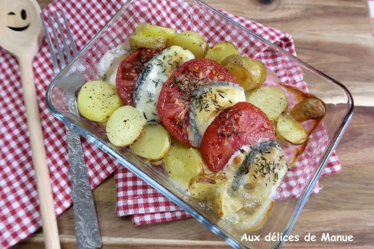 Blanc de poulet à la tomate et crottin de chèvre cendré