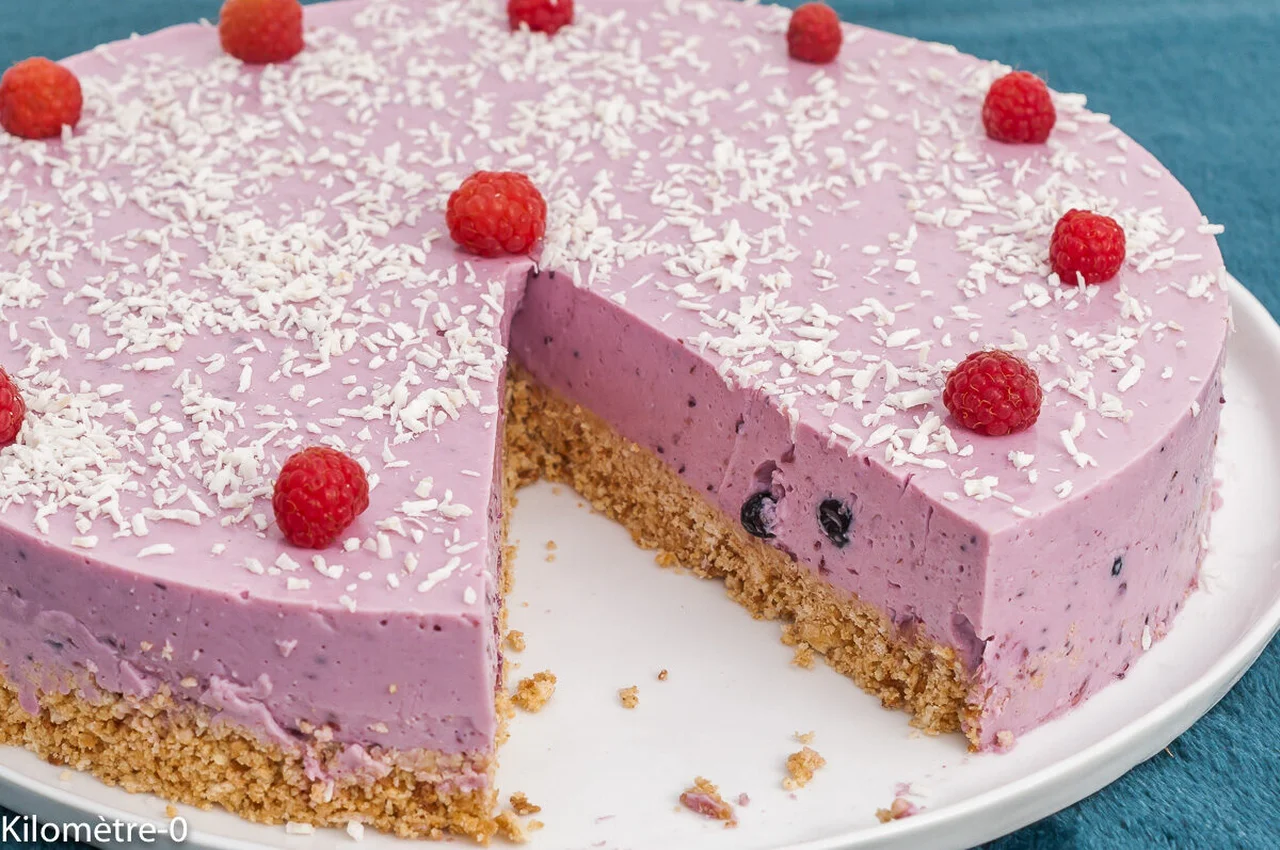 Cheesecake sans cuisson au cassis
