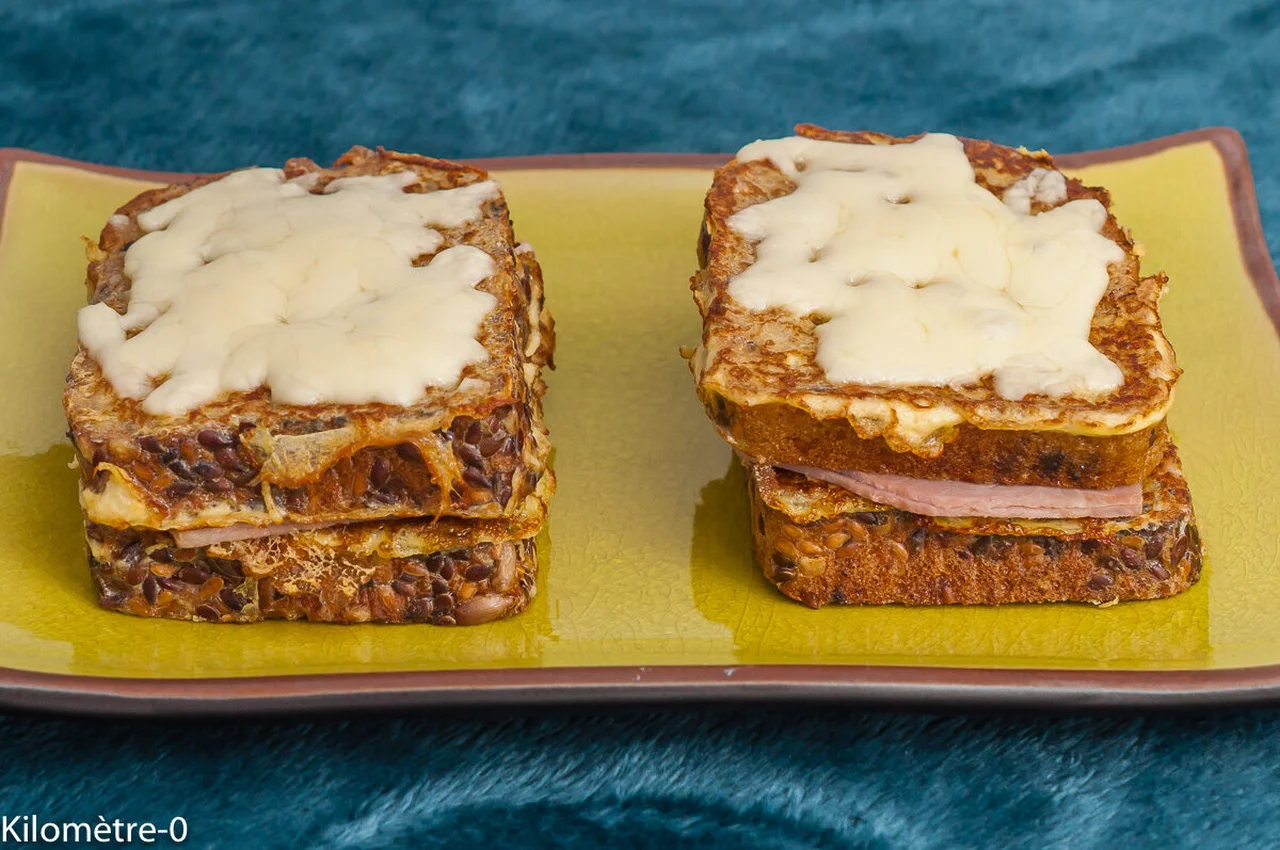 Pain perdu jambon, emmental